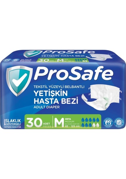 Hasta Bezi Yetişkin Bel Bantlı Tekstil Yüzey M - Medium - Orta Boy 60 Adet 2x30