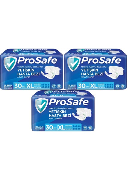 Hasta Bezi Yetişkin Bel Bantlı Tekstil Yüzey Xl-Extra Large Boy 90 Adet 3x30