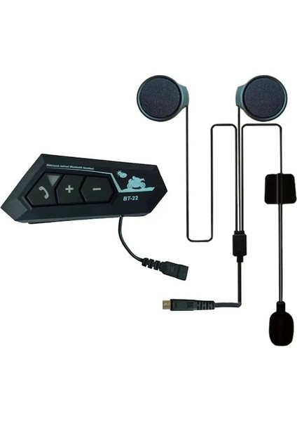 BT22 Bluetooth 5.0 Destekli Kask Kulaklığı Intercom Motosiklet Kulaklığı