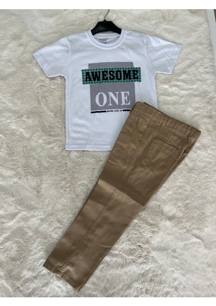 Gabardin Gömlek Ayarlanabilir Lastikli Pantolonlu Tişörtlü 3 Lü Erkek Takım fiyatları