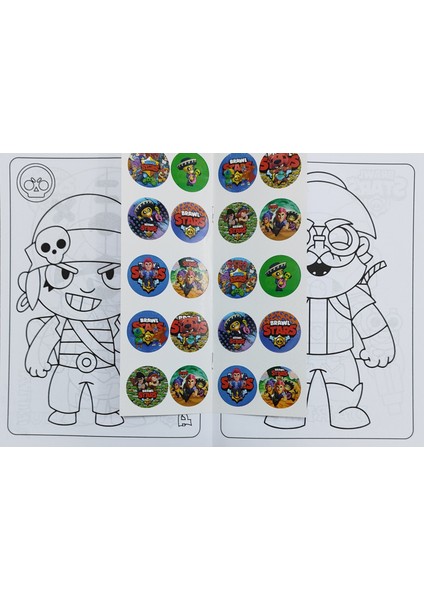 4 Adet Stickerli Boyama Kitabı (Bluey/brawlstars/örümcek Ad./sonic Figürlü)