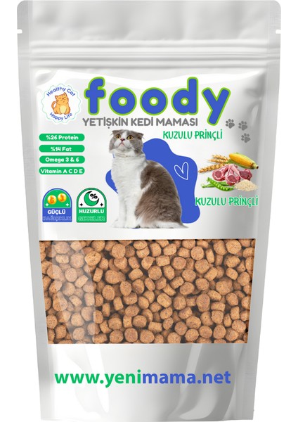 Süper Premium Yetişkin Kedi Maması ( Kuzulu-Prinçli ) 4,5 Kg.