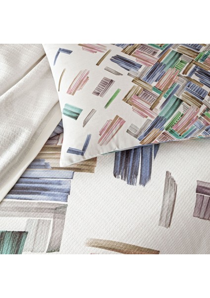 Baskılı Juno Tek Kişilik Pike Takımı Mavi fiyatları