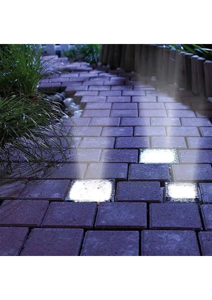 Solar Ledli Mavi Tuğla Görünümlü Bahçe Dekorasyon Aydınlatma (4887) fırsatları