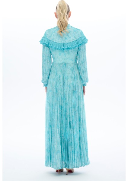 Desenli Plata Elbise Mavi fırsatları