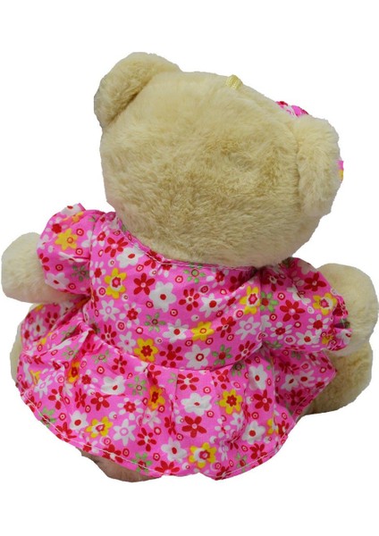 Elbiseli Tokalı Peluş Ayı 30 cm (Pembe) fırsatları