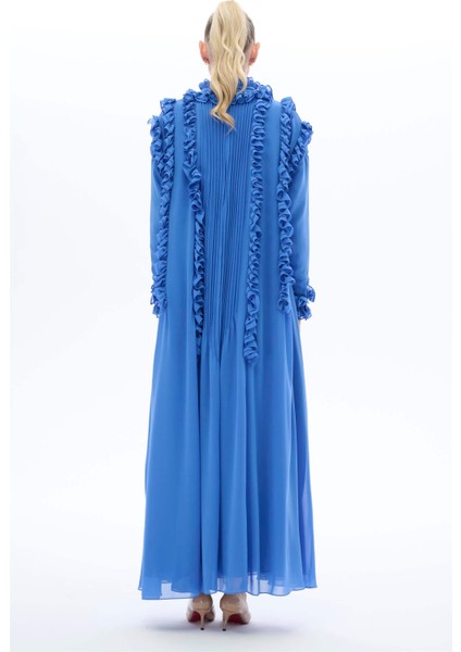 Dikey Nervür Detaylı Elbise Saks fırsatları