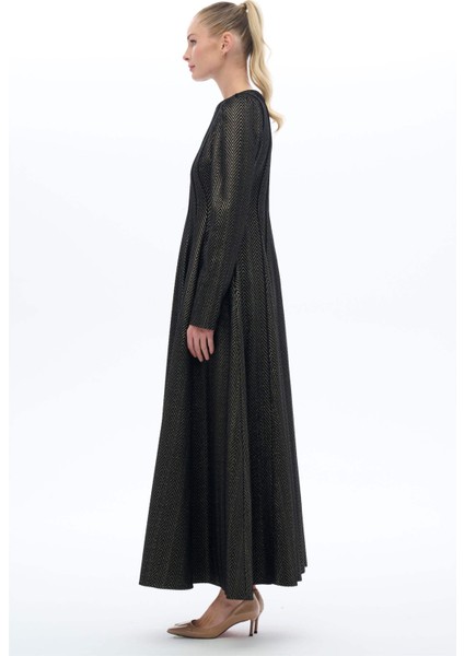 Simli Biyeli Elbise Siyah modelleri