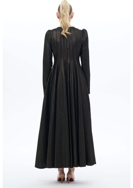 Simli Biyeli Elbise Siyah fırsatları