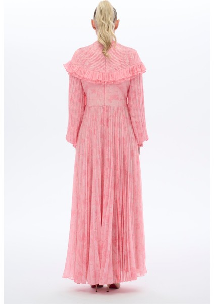 Desenli Plata Elbise Pembe fırsatları