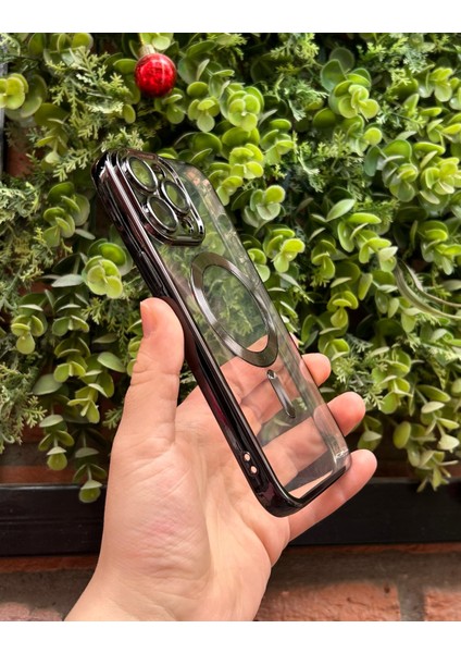 iPhone 14 Pro Max Kamera Lens Korumalı Şeffaf Magsafeli Darbe Emici Kılıf - Kırılmaz Cam Hediyeli