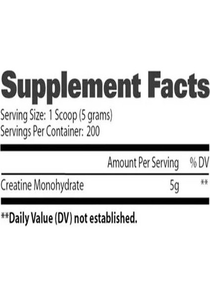 Creatine(Kreatin) Monohydrate 1000 Gram - 200 Servis