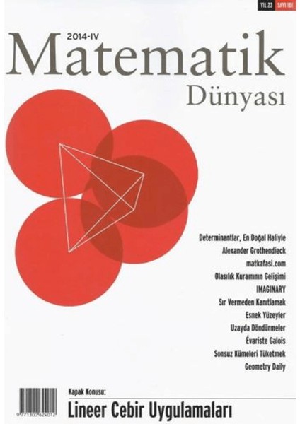 Matematik Dünyası Dergisi SAYI:101 YIL:2014 – Iv