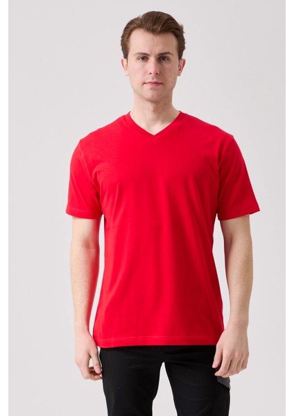 Galanthus V Yaka T-Shirt - Nefes Alabilir, Rahat ve Şık Tasarım