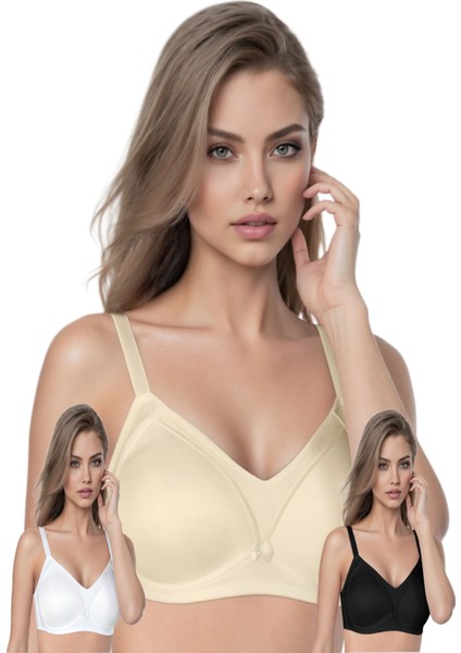 Sütyen 9150 Telsiz Desteksiz Boş Kap Sophie Toplayıcı 3 Adet Beyaz Siyah Bej B C Cup