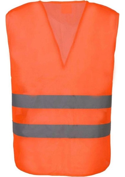 Hi-Vis Turuncu Fosforlu Reflektörlü Iş Güvenliği Yeleği Yüksek Görünürlük Trafik & Inşaat