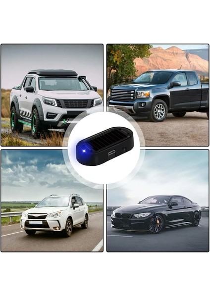 1 Adet Mavi Renk Güneş Enerjili Araba Güvenlik Işıkları, Hırsızlık Alarm Ledi, USB Şarj Edilebilir fırsatları