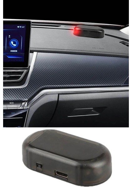 1 Adet Kırmızı Renk Güneş Enerjili LED Güvenlik Işıkları, Caydırıcı Hırsızlık Alarm Ledi Bataryasız modelleri