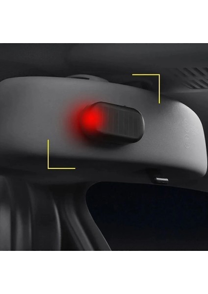 1 Adet Kırmızı Renk Güneş Enerjili LED Güvenlik Işıkları, Caydırıcı Hırsızlık Alarm Ledi Bataryasız indirimleri