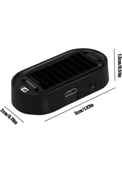 1 Adet Mavi Renk Uyumlu Güneş Enerjili Araba Güvenlik Işıkları, Alarm Ledi, USB Şarj Edilebilir fırsatları