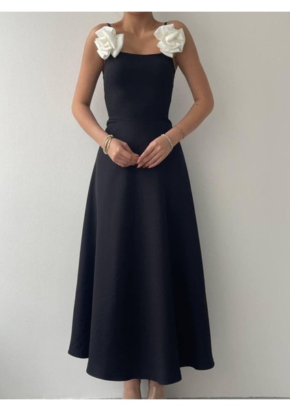 Butik Matilda Gül Ip Askılı Elbise