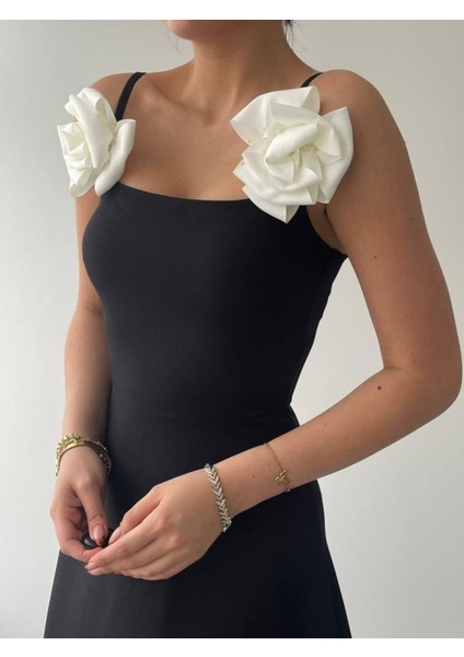 Butik Matilda Gül Ip Askılı Elbise