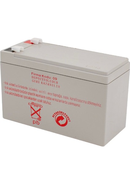 12 Volt - 9 Amper Jel Akü (150 x 65 x 90 Mm) AT-1290G (4887)