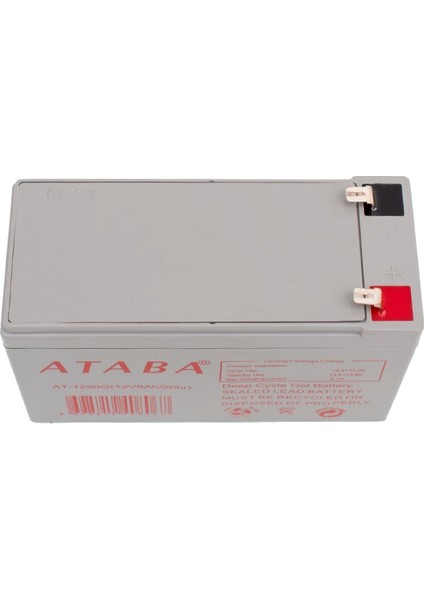 12 Volt - 9 Amper Jel Akü (150 x 65 x 90 Mm) AT-1290G (4887)