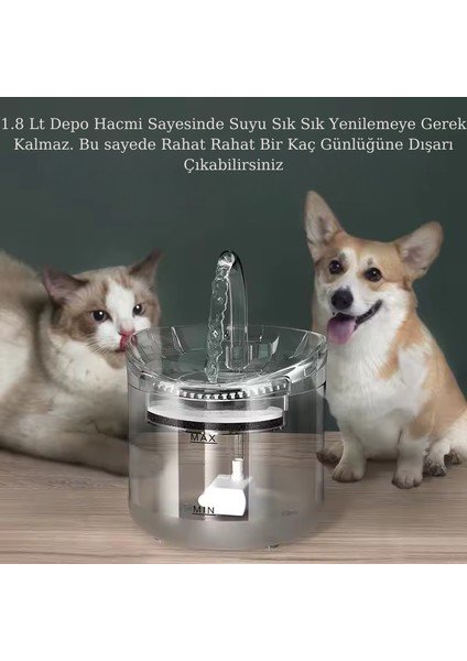 Hareket Sensörlü Kedi Köpek İçin Otomatik Su Pınarı Ultra Sessiz Su Çeşmesi Su Sebili fiyatları