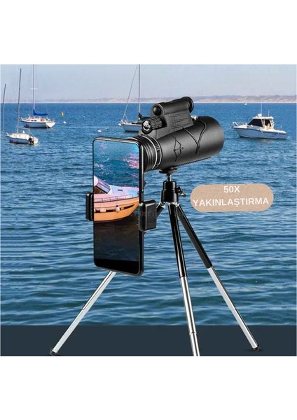 Trend STORE-50X60 Hd Monoküler Dürbün Uzun Menzilli Teleskop Gece Görüşlü Dürbün