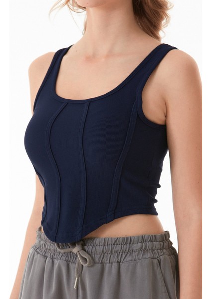 Fitilli Dikişli Crop Body indirimleri