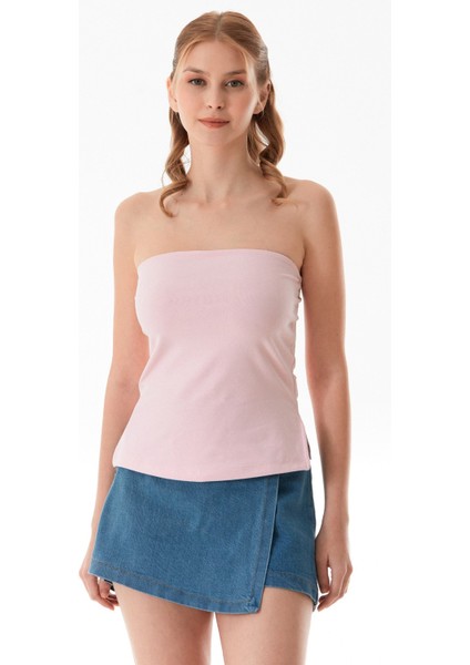 Basic Yanları Yırtmaçlı Straplez Büstiyer modelleri