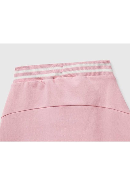 Bebek Pembe Baskılı Reglan Kol Üst ve Beli Büzgülü Eşofman Takım fırsatları