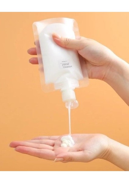 3 Adet 100ML Krem Şampuan Kabı Tekrar Kullabilir Set Yeni!!!