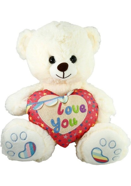 PJH2324 Peluş Kalpli Ayı Love You 30 cm