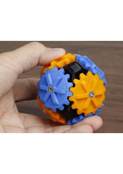 Octahedron Bevel Gear Fidget Spinner