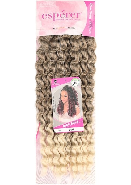 Nice Bulk Afro Su Dalgası Saç / Küllü Kahve / Platin Ombreli Yeni!!!