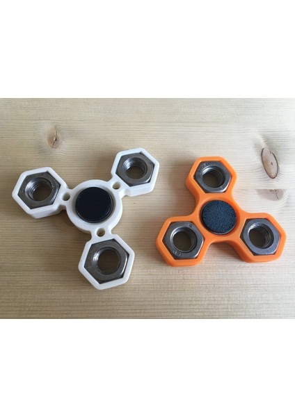 Fidget Hand Triple Spinner With 3XM14 Hex Nuts