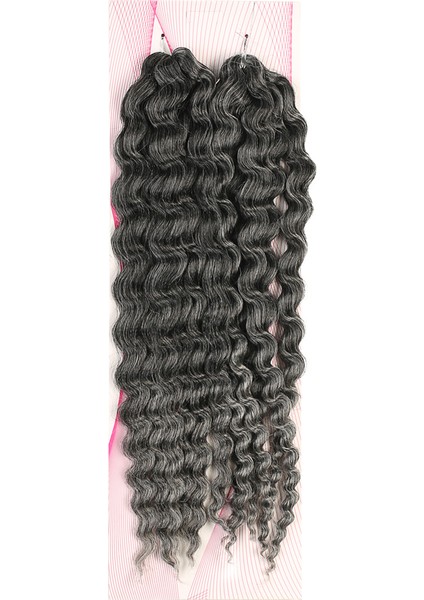 Nice Bulk Afro Su Dalgası Saç - Siyah - Gri Ombreli
