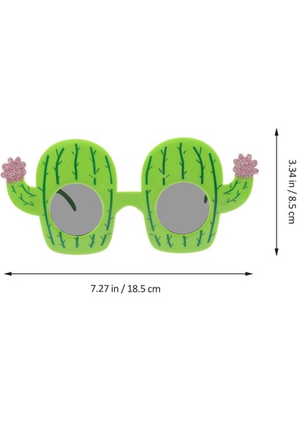 Kaktüs Temalı Hawaii Yaz Partisi Gözlüğü 8.5 x 18.5 cm Yeni!!!