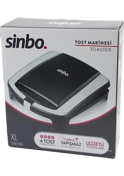 Xl Elektrikli Tost Makinesi 4 Tost Yapışmaz Yüzey 1500W SSM-2550 (4887)