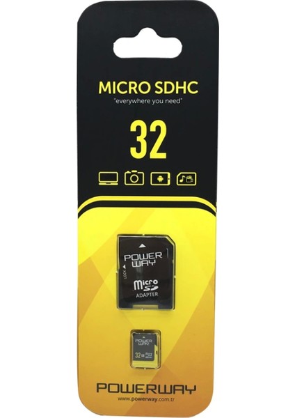 Powerway Pwr-32 32 GB Mıcro Sd Hafıza Kartı (4887)