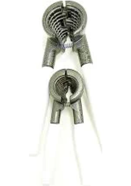 2 Parça Set Metal Fındık - Ceviz Kıracak Beyaz Saplı (4887)