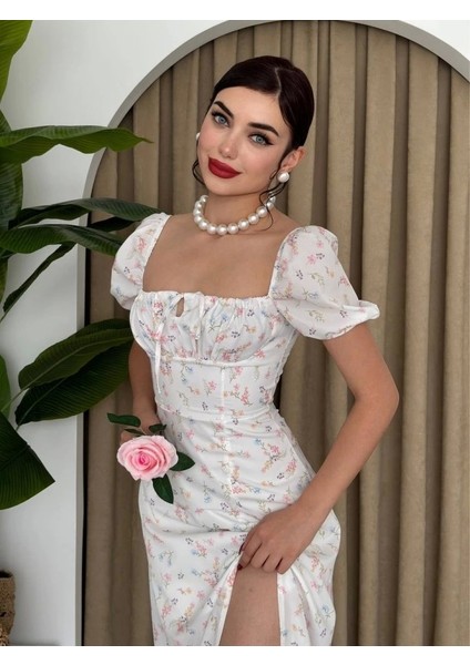 Zeze Balon Kol Elbise