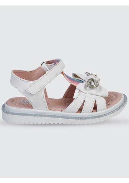 Kız Çocuk Sandalet 26-30 Numara Beyaz