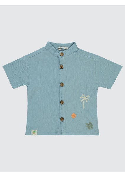 Erkek Çocuk Gömlek 2-5 Yaş Mavi