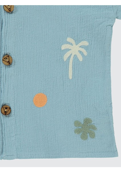 Erkek Çocuk Gömlek 2-5 Yaş Mavi modelleri