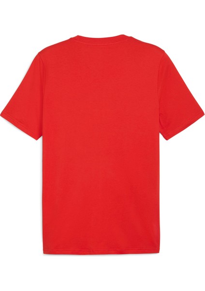 62790911 Graphıcs Summer Sports Tee Kırmızı Yuvarlak Yaka Regular Fit Baskılı Erkek T-Shirt