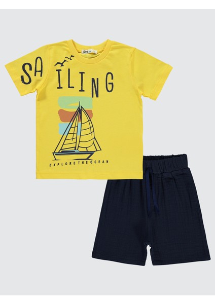 Erkek Çocuk Kaprili Takım 2-5 Yaş Sarı