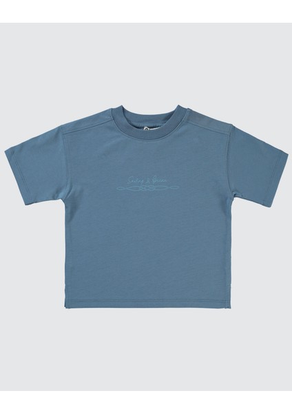 Erkek Çocuk Oversize Tişört 2-5 Yaş Indigo